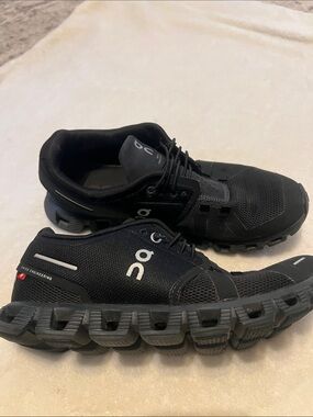 On Running Women’s Black Athletic Cloud Shoes with White Logo